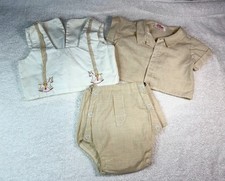 Vintage Nuetral Take Me Home 3pc Diaper Cover Outfit Size 0-3mo