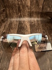 Rawlings Baseball Sunglasses SR0722 White With Blue Lenses NWT