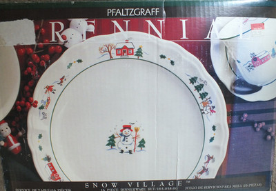PFALTZGRAFF SNOW VILLAGE PERENNIALS CHINA 16 Pc Set 4 Place Set Service for 4