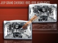 Fits For 1993-1998 Jeep Grand Cherokee Euro Crystal Headlights 96 97 Fits For 1993-1998 Jeep Grand Cherokee Euro Crystal Headlights 96 97