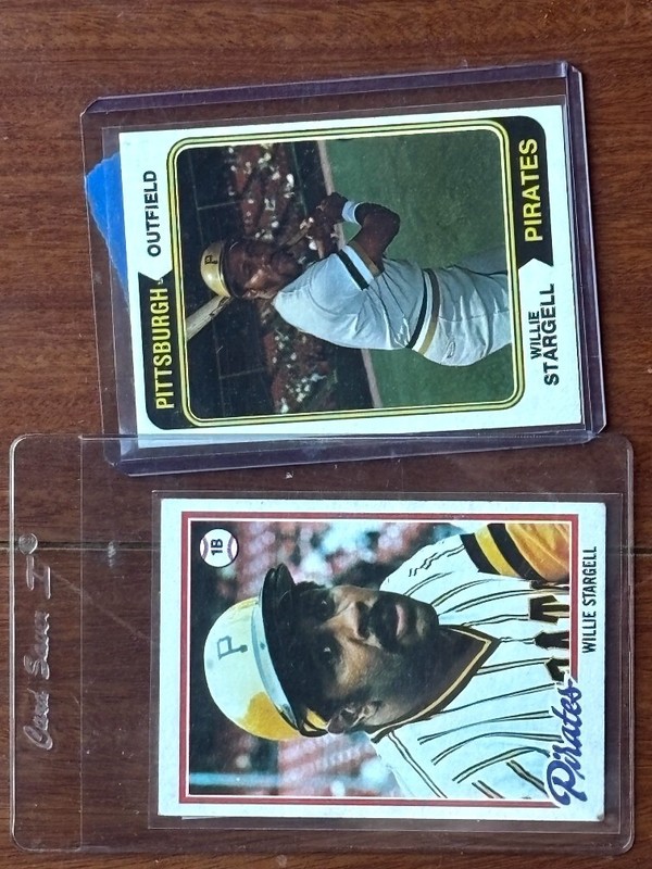 Willie Stargell Lot (2) 1978 Topps # 510 & 1974 # 100 SHARP!