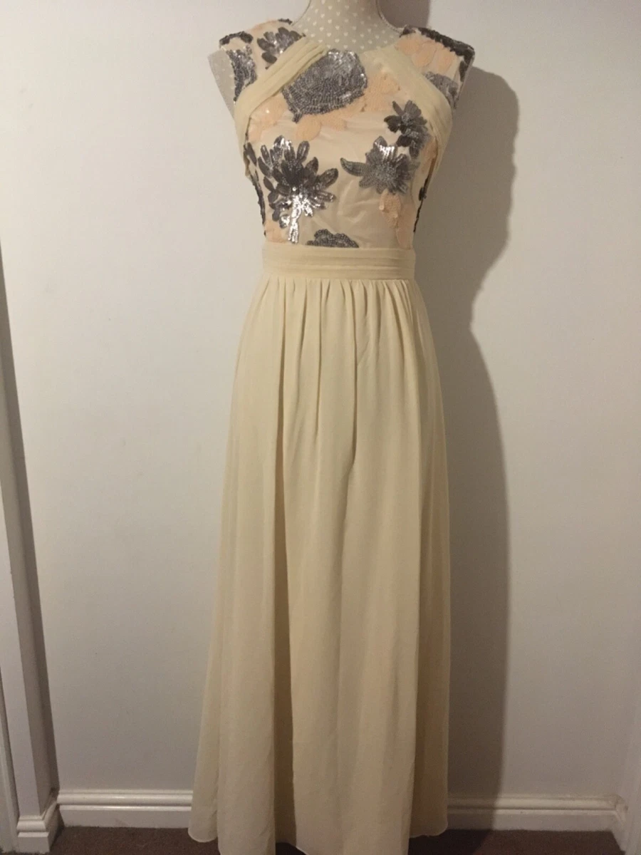 floor length maxi dress sequin little mistress size 8 occasion prom Xmas Party