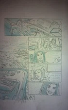 Mustang Barbera Signed KARL ALTSTAETTER Hand Drawn Comic Interior Page 11x17 Art