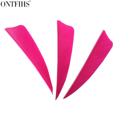 200pcs 3'' Pink Shield Cut Archery Fletches Feather Fletching Arrow Feathers 