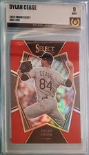 Dylan Cease 2022 Panini Select Premier Level #150 Red /199 Golden Grading 9 Mint