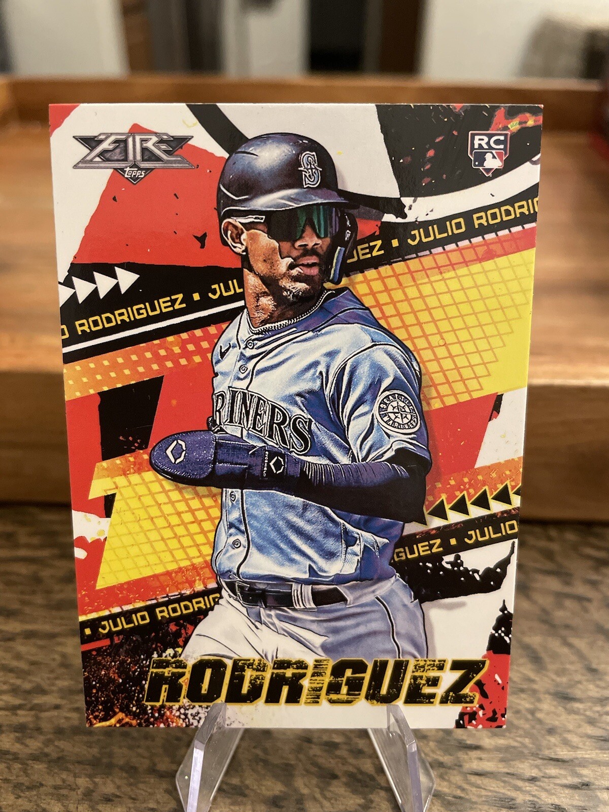 2022 Topps Fire - Flame #107 Julio Rodriguez (RC) Seattle Mariners Star! 🔥🔥