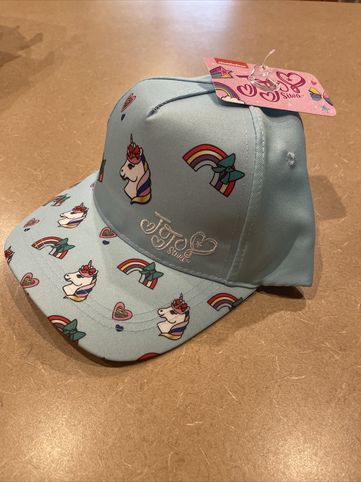 Jojo Siwa Girls Kids Baseball Hat Blue Unicorns & Rainbows - New Great Gift For