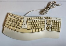 Vintage Microsoft Natural Keyboard Elite PS2 Wired X03-51764