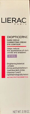 3 Pack LIERAC DIOPTICERNE DARK CIRCLE CORRECTING CREAM EYE CONTOUR 0.18 OZ 5 ml