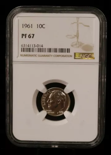 1961 Roosevelt Dime NGC PF67  (052PID)