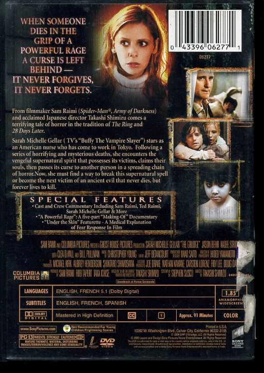 The Grudge DVD MOVIE Sarah Michelle Gellar, Bill Pullman, Jason Behr 2004 PART 1 Foto 2 de 2