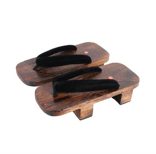 Geta Japanese Wooden Clogs Slippers Flip-flops Sakura Print Prop Cospaly Costume - Picture 2 of 19