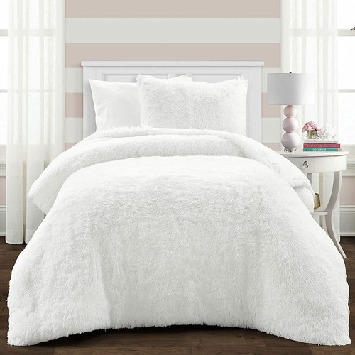 Faux Fur Fluffy 2 pc Comforter Set 