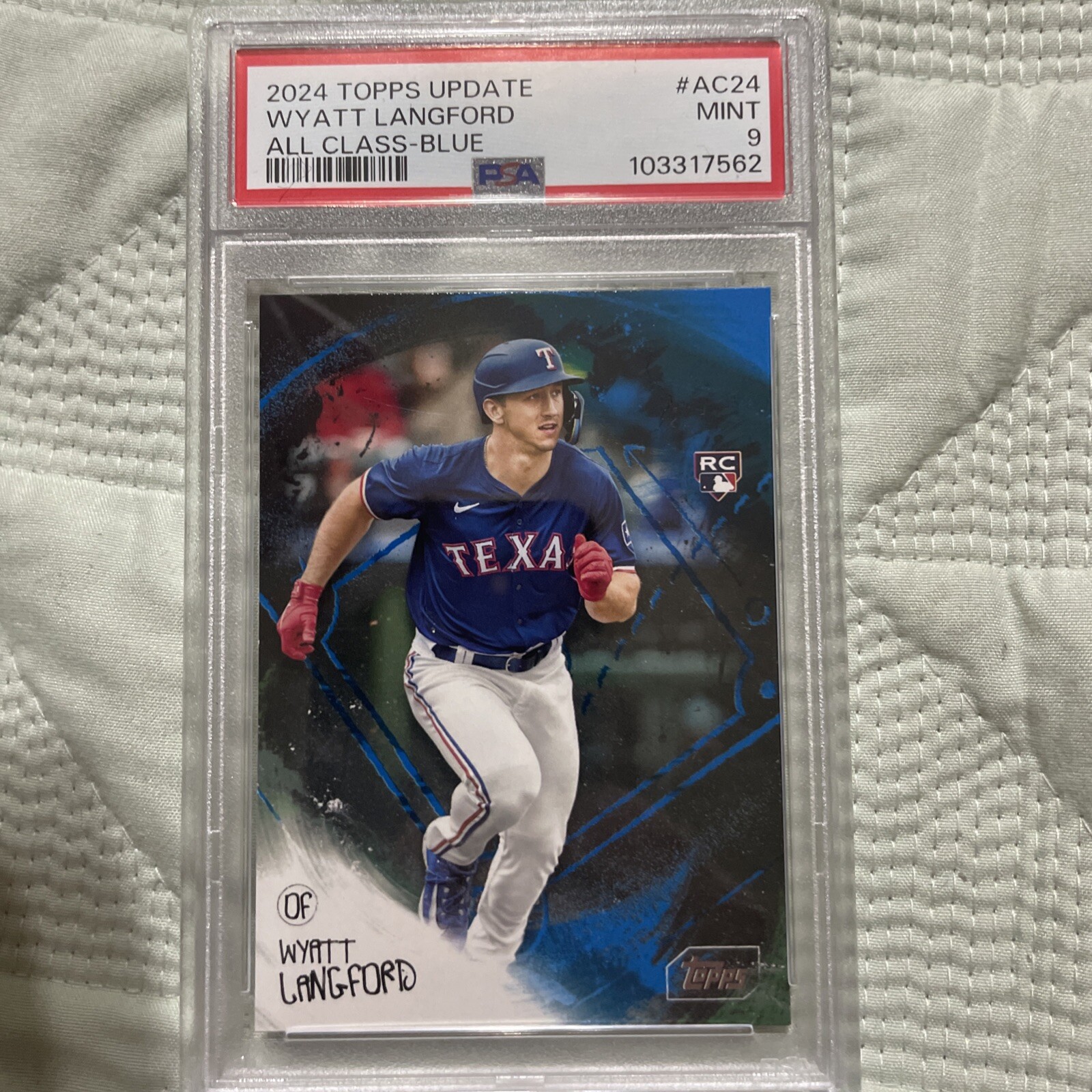 2024 TOPPS UPDATE ALL CLASS #AC24 WYATT LANGFORD ROOKIE RC BLUE PSA 9