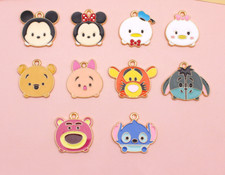 100Pcs mickey minnie cartoon mix Charm necklace Pendants DIY Jewelry Makings
