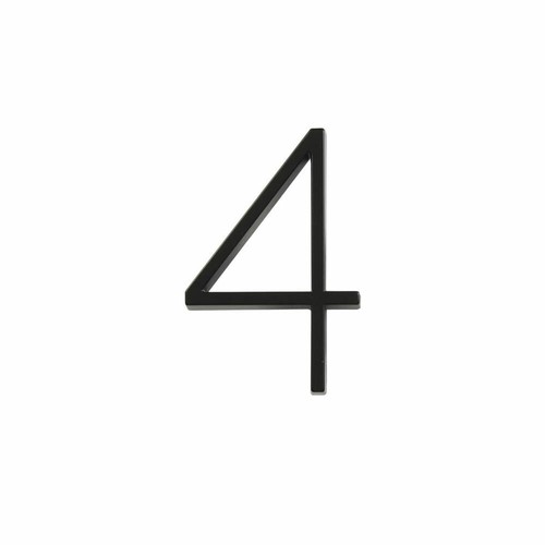 Hillman Group 844714 5in. #4 Distinctions Floating Mount House Number, Black