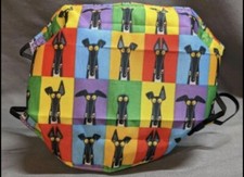 Colorful Dog Adult Facemask with Filter Pocket