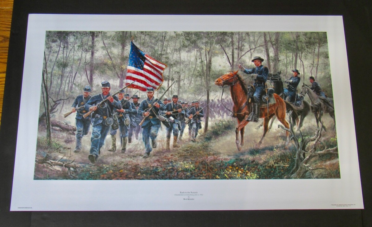 Mort Kunstler - Rush To The Summit - Civil War Print - Mint