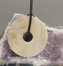 Madreperla Rimorchio Donut 59,5 MM Pi-Scheibe Conchiglia a1