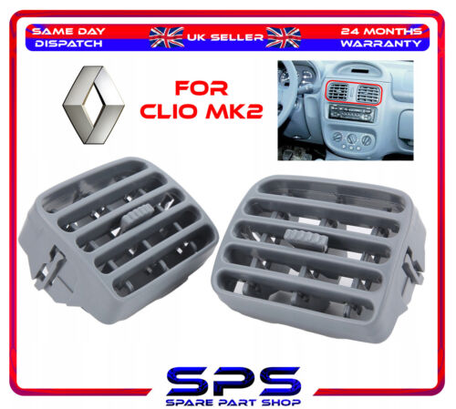Grille Ventilation Intérieur Pour Renault Clio Mk2 Centre Droit & Gauche 7702258376 - Photo 1/4
