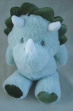 KellyToy Cuddle Baby Dino Luxe 17" Plush Rattle Crinkle Green Dinosaur NEW