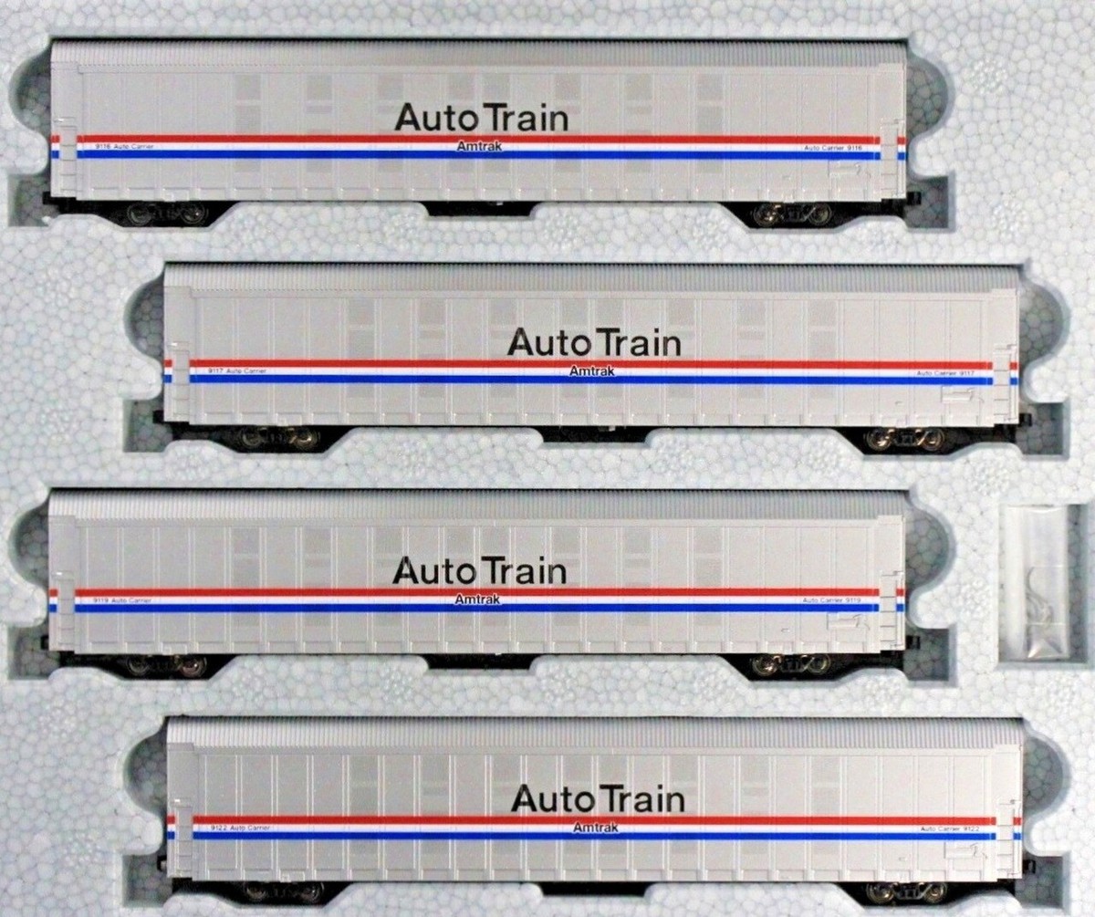 KATO N ~ New 2026 ~ Autorack Auto Train Amtrak Phase III ~ 4 Car