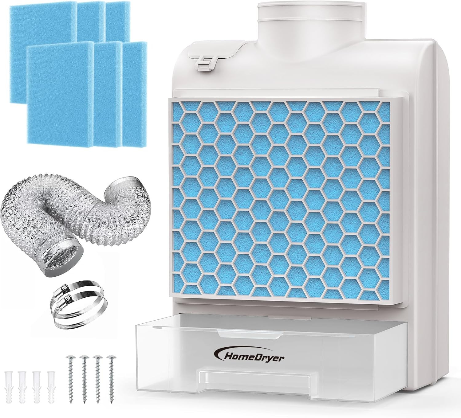 3 in 1 Indoor Dryer Vent Kit, Dryer Vent Box with Stainless Steel Screen Filter,