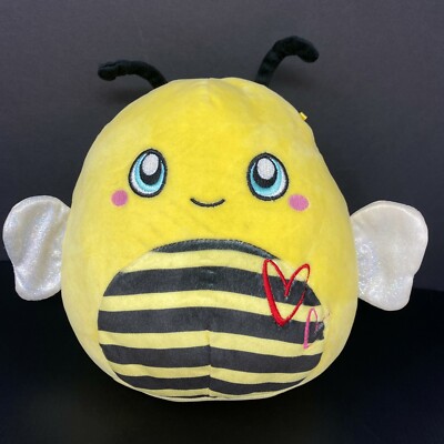 Squishmallows Sunny Bumble Bee Plush Yellow Hearts 8'' Stuffed Animal Valentine 