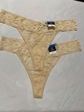 INC international concepts Plus Lace Thongs 2 Pair Almond Latte, Size XL, 16