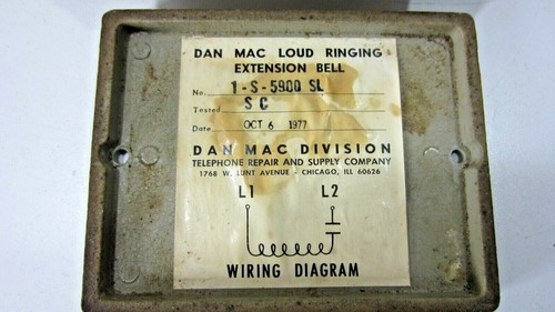 Dan Mac Prodotto Automatico Elettrico Metallo Prolunga Telefono Campanello Allarme Vialetto - Foto 6 di 7