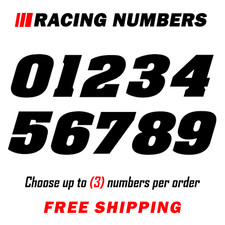 Racing Numbers Vinyl Decal Sticker Dirt Bike Plate Number Bmx Competition 200