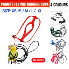 Parrot Bird Harness Lead Leash Flight Training Rope For Cockatiel Budgie Outdoor