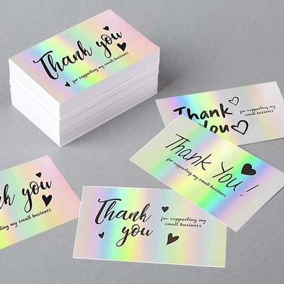 100 Gracias por apoyar mi pequeña empresa Tarjetas de agradecimiento al cliente