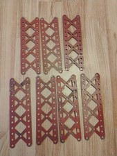 Gilbert Erector Part BI 6" Red Painted Flat Beam Girders Lot of 7