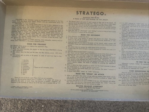 Stratego Board Game COMPLETE Milton Bradley 1961 Vintage New Not Sealed - Picture 13 of 15
