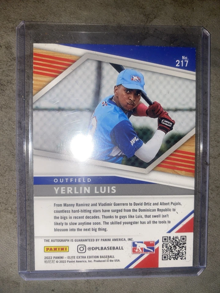 2022 Panini Elite Extra Edition - Yerlin Luis #217 Signatures (AU, RC) - Image 2 of 2