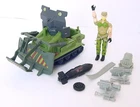1985 1989 HASBRO GI JOE BOMB DISPOSAL  VEHICLE w ROCK & ROLL  V2 w WEAPONS
