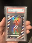 Bo Nix 2024 Prizm Red White &Blue #309 RC PSA Mint 9