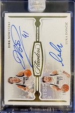 2023 Panini Flawless | Luka Doncic & Dirk Nowitzki | Dual Inscriptions Gold /10