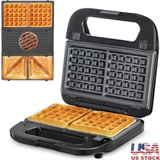 Platos antiadherentes para sandwichera 3 en 1 cocción rápida indicador LED de fácil limpieza EE. UU.