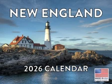 New England Calendar 2026 Monthly Wall Calender 12 Month 12x18