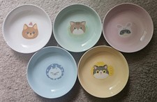 Lot de 5 bols à chat en céramique Seyatoo