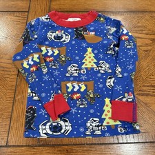 Hanna Andersson Star Wars Christmas PJ Shirt Yoda R2-D2 Darth Vader C-3PO Size 3