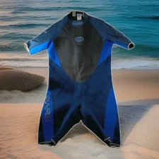 Bare Velocity Hydro-Stretch 2.2 Shorty Wetsuit Adult 3XL (XXXL) 2mm Black Blue