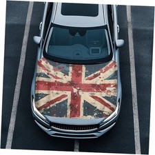 British Flag Car Hood Cover Protector for Most Vehicles Tea-Stains British Flag