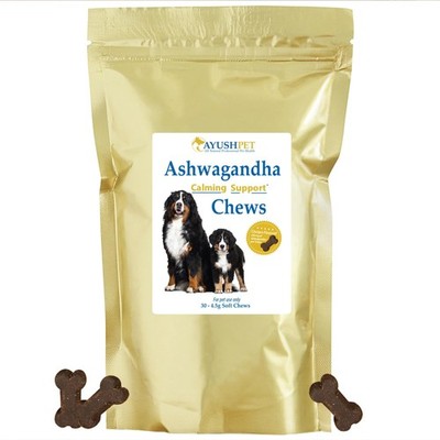 Ayush Pets Ashwagandha Chews - Calming for Dogs & Cats, Calming Chew Treats f...