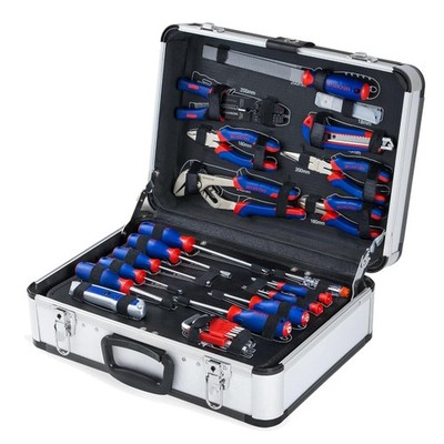 WORKPRO Werkzeugkoffer gefüllt Aluminum Haushalt Werkzeugkiste,...