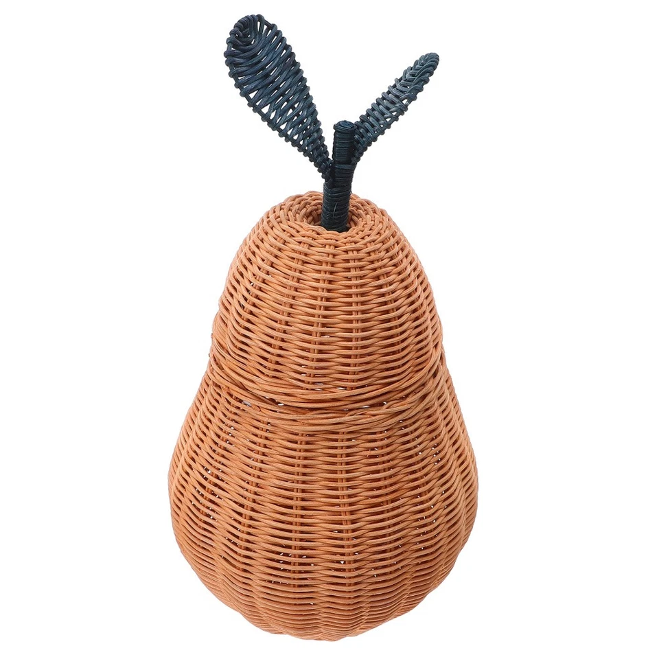  Cestino Vimini Con Coperchio Decorativo Arredamento Del Tavolo Autunnale - Immagine 2 di 4