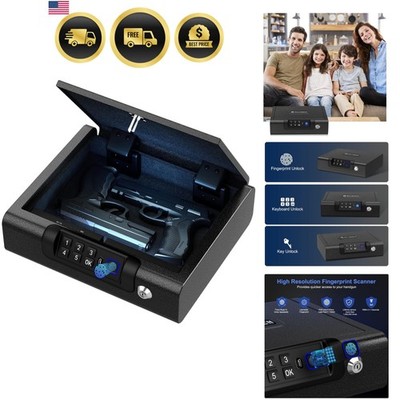 Gun Safe Biometric Lockbox for Pistols Valuables Portable Security