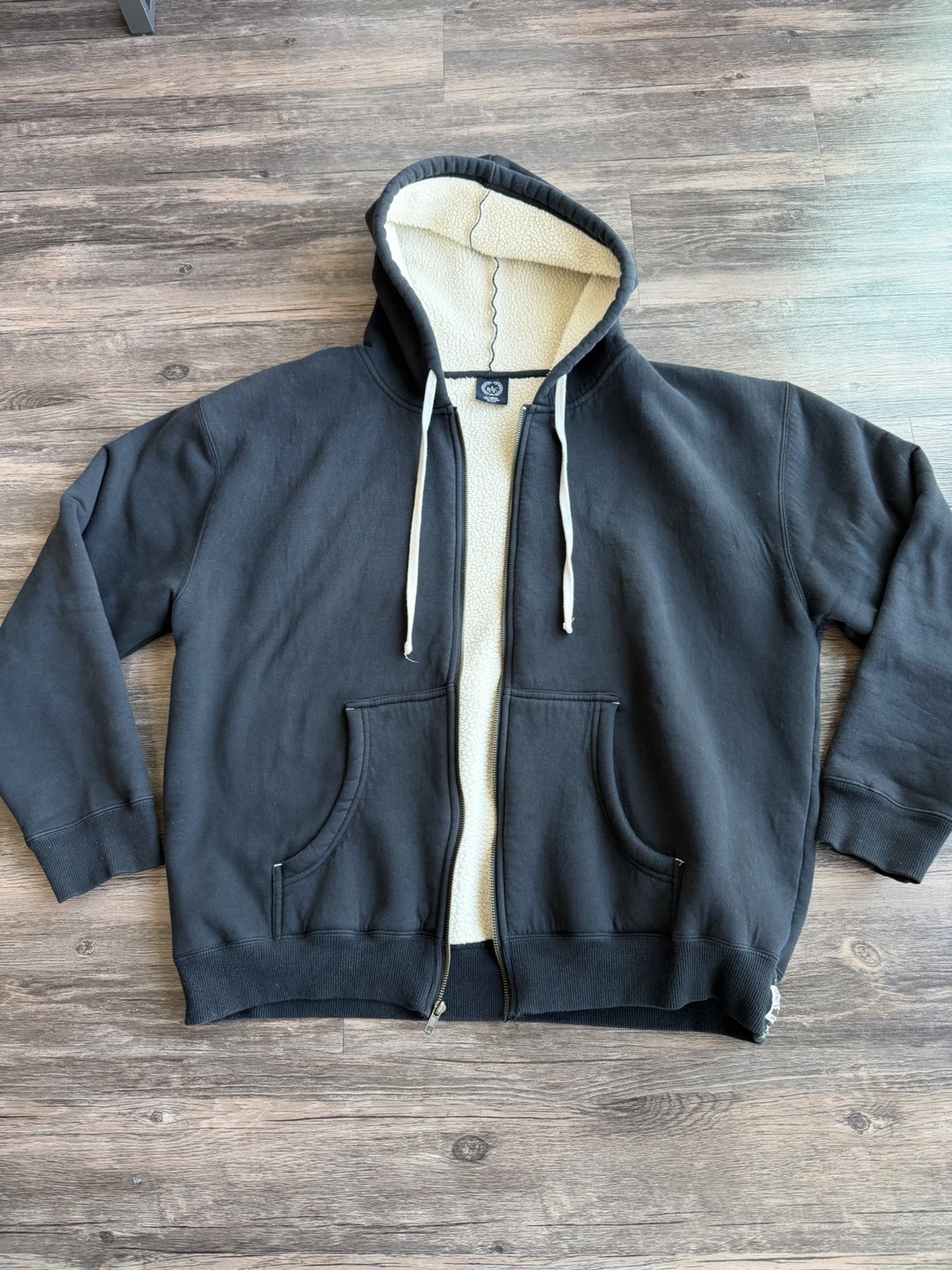 BAC Sherpa Lined Thick Heavyweight Full-Zip Hoodie Black Jackson Hole Wyoming thumbnail 19